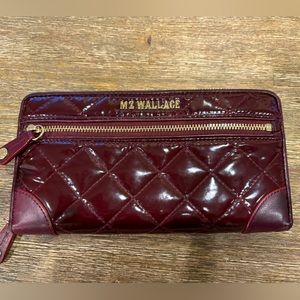 MZ Wallace Burgundy Crosby Long Wallet